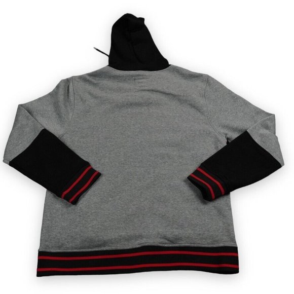 Akademiks Jacket Mens Large Black Red Color Block College‎ Y2K Streetwear - Picture 2 of 8